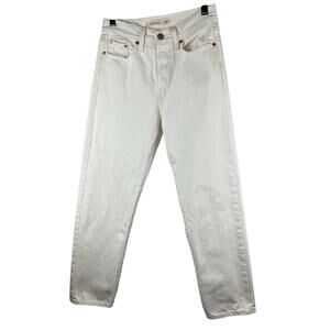 Levi’s Premium Wedgie Straight White Jeans W25 L28 High Rise Cotton
